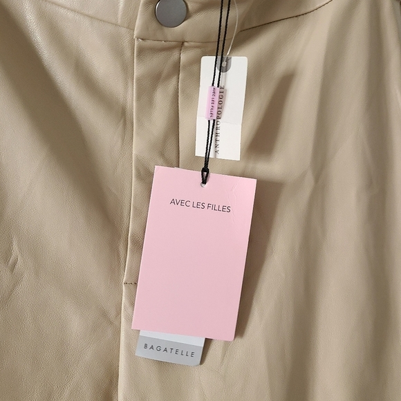 NWT Avec Les Filles Vgan Lather Pants - Picture 2 of 7